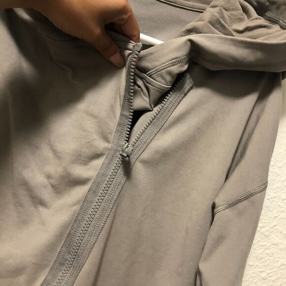 nike jacket xl gray womens fitted hooded extra large full zip solid casual tt - Picture 11 of 13